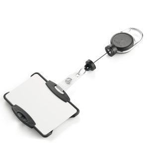 Portabadge con chiocciola Yo-Yo Extra-Strong - nero - Durable - immagine 1