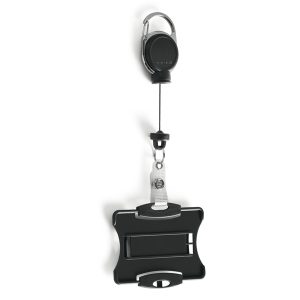 Portabadge con chiocciola Yo-Yo Extra-Strong - nero - Durable - immagine 2