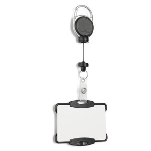 Portabadge con chiocciola Yo-Yo Extra-Strong - nero - Durable - immagine 3