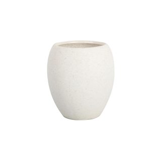 Bicchiere porta spazzolini linea Stone - bianco - King Collection - immagine 1