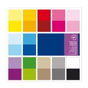 Carta Scarpbooking - 30,5 x 30,5 cm - 180 gr - colori assortiti - DECO - conf. 24 fogli - immagine 1