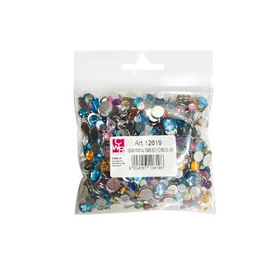 Gemme Kristall tonde - diametro 6/10 mm - colori assortiti - DECO - conf. 1000 pezzi - immagine 1
