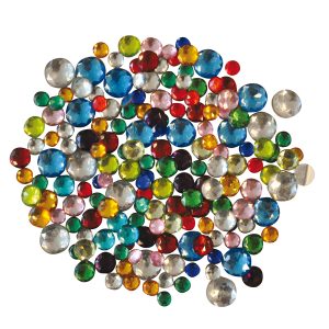 Gemme Kristall tonde - diametro 6/10 mm - colori assortiti - DECO - conf. 1000 pezzi - immagine 2