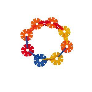 Fiorincasteri in plastica - colori assortiti - CWR - conf. 420 pezzi - immagine 3