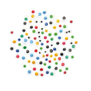 Occhi con iridi in movimento - diametro 5-7 mm - colori assortiti - DECO - conf. 600 pezzi - immagine 2