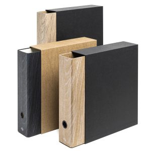 Registratore con custodia Colorosa Wood - 23 x 33 cm - dorso 8 cm - colori assortiti - Ri,Plast - immagine 1