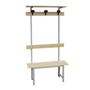 Panca spogliatoio - con alzata - 3 posti - 150 x 40 x 185 cm - legno - Fasma - immagine 1
