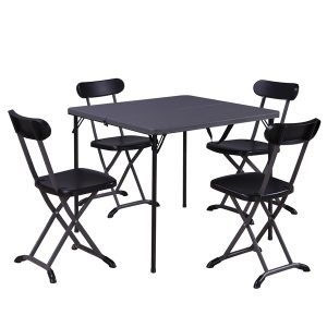 Set pranzo Horeca - pieghevole - antracite - Garden Friend - set 5 elementi - immagine 1