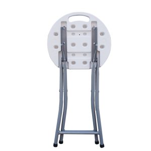 Sgabello Horeca - pieghevole - 44 x 30 x 30 cm - HDPE - bianco - Garden Friend - immagine 2