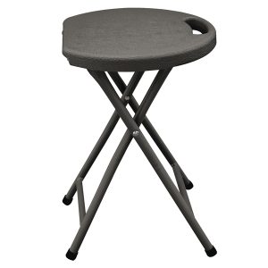 Sgabello Horeca - pieghevole - 44 x 30 x 30 cm - HDPE - noce - Garden Friend - immagine 1