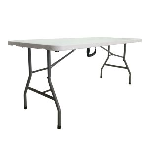 Tavolo Horeca - pieghevole - 74 x 76 x 183 cm - HDPE - bianco - Garden Friend - immagine 1