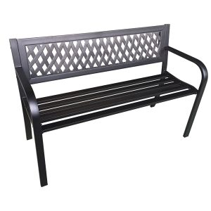 Panca da giardino Boulevard  - 75 x 50 x 120 cm - acciaio/ABS - nero - Garden Friend - immagine 1