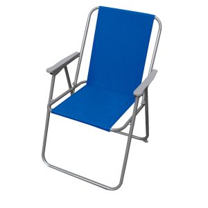 Sedia pieghevole Relax - 76 x 47 x 53 cm - acciaio verniciato/PVC - blu - Garden Friend - immagine 1
