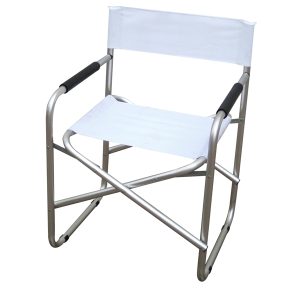 Sedia pieghevole Regista - 79 x 47 x 57 cm - alluminio/PVC - bianco - Garden Friend - immagine 1