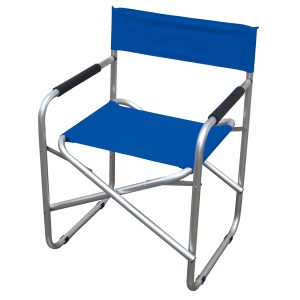Sedia pieghevole Regista - 79 x 47 x 57 cm - alluminio/PVC - blu - Garden Friend - immagine 1