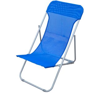Sdraio pieghevole Beach - 70 x 72 x 45 cm - acciaio verniciato/texilene - blu - Garden Friend - immagine 1