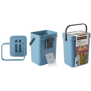 Pattumiera Gino - per rifiuti organici - 5 L - azzurro - Perfetto - immagine 2
