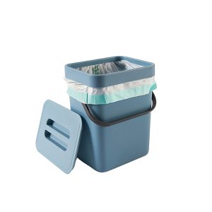Pattumiera Gino - per rifiuti organici - 5 L - azzurro - Perfetto - immagine 3