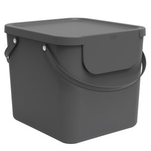 Pattumiera Albula - 40 L - grigio antracite - Rotho - immagine 1