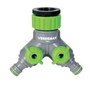 Raccordo rubinetto - 2 uscite regolabili - Verdemax - immagine 1