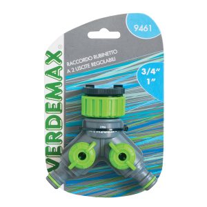 Raccordo rubinetto - 2 uscite regolabili - Verdemax - immagine 2