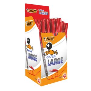 Penna sfera Cristal Large - punta 1,6 mm - rosso - Bic - conf. 50 pezzi - immagine 1