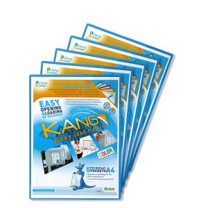 Tasca a L - con retro magnetico - A4 - blu - Djois - conf. 5 pezzi - immagine 1