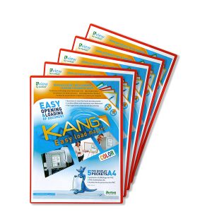 Tasca a L - con retro magnetico - A4 - rosso - Djois - conf. 5 pezzi - immagine 1