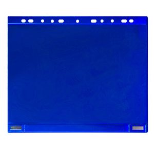 Buste forate - per supporti magnetici ad anelli - A4 - blu - Djois - conf. 5 pezzi - immagine 1