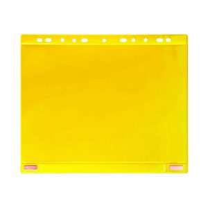 Buste forate - per supporti magnetici ad anelli - A4 - giallo - Djois - conf. 5 pezzi - immagine 1