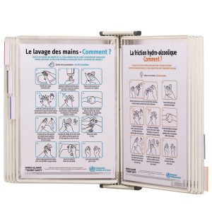 Leggio antibatterico - da muro - 10 buste - A4 - bianco - Djois - immagine 1