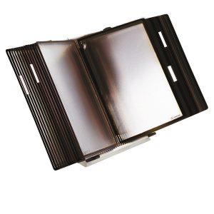 Leggio antibatterico - da tavolo - 10 buste - A4 - nero - Djois - immagine 1