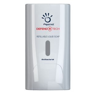 Dispenser antibatterico Defend Tech - per sapone liquido e gel - Papernet - immagine 1