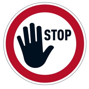 Pittogramma adesivo - da terra - Stop - diametro 43 cm - Durable - immagine 1