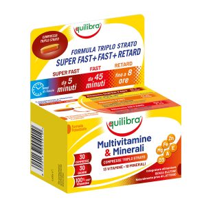 Integratore Multivitamine & Minerali - 30 compresse triplo strato (1,5 gr cad.) - Equilibra - immagine 1