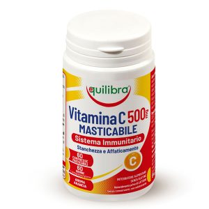Integratore masticabile Vitamina C 500MG - sistema immunitario - 60 compresse (1,4 gr cad.) - Equilibra - immagine 1