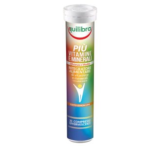 Integratore Più Vitamine & Minerali - gusto lemon lime - 20 compresse (86 gr cad.) - Equilibra - immagine 1
