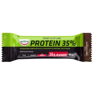Integratore Sport & Fit Line Protein 35% - gusto dark chocolate - 45 gr - Equilibra - immagine 1
