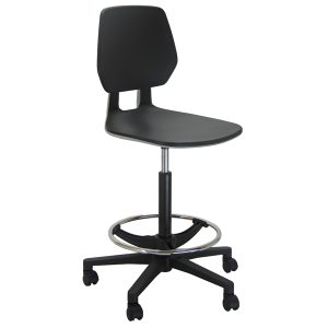 Sedia alta tecnigrafo ESOS PG - PPL - con poggiapiedi - nero - Unisit - immagine 1