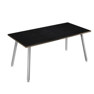 Scrivania Skinny Metal - 160 x 80 x H 74,4 cm - bianco / nero venato - immagine 1