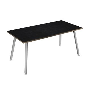 Scrivania Skinny Metal - 180 x 80 x H 74,4 cm - bianco / nero venato - immagine 1