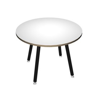 Tavolo riunione tondo Skinny Metal - diametro 100 cm - bianco - immagine 1
