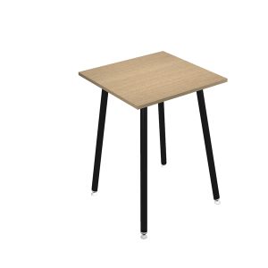 Tavolo alto Skinny Metal - 80 x 80 x 105 cm - nero/rovere - immagine 2
