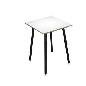 Tavolo alto Skinny Metal - 80 x 80 x 105 cm - nero/bianco - immagine 1