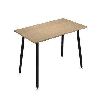 Tavolo alto Skinny Metal - 140 x 80 x 105 cm - nero/rovere - immagine 2