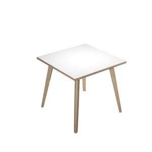 Scrivania Woody - 80 x 80 x H 74,4 cm - rovere / bianco - immagine 2