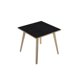 Scrivania Woody - 80 x 80 x H 74,4 cm - rovere / nero venato - immagine 1