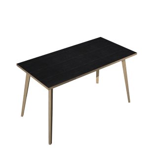 Scrivania Woody - 120 x 80 x H 74,4 cm - rovere / nero venato - immagine 1