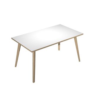 Scrivania Woody - 140 x 80 x H 74,4 cm - rovere / bianco - immagine 2