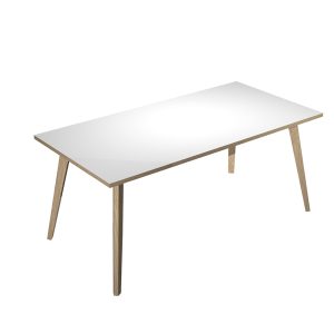 Scrivania Woody - 180 x 80 x H 74,4 cm - rovere / bianco - immagine 1